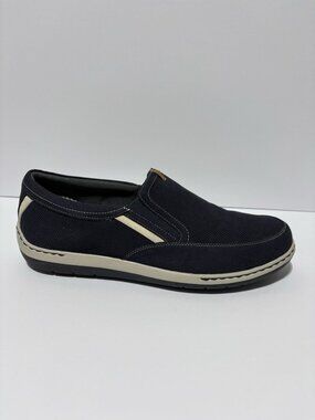 Dunham Men’s Fit Sync Navy Slip-On Shoes, Size 12 EEEE